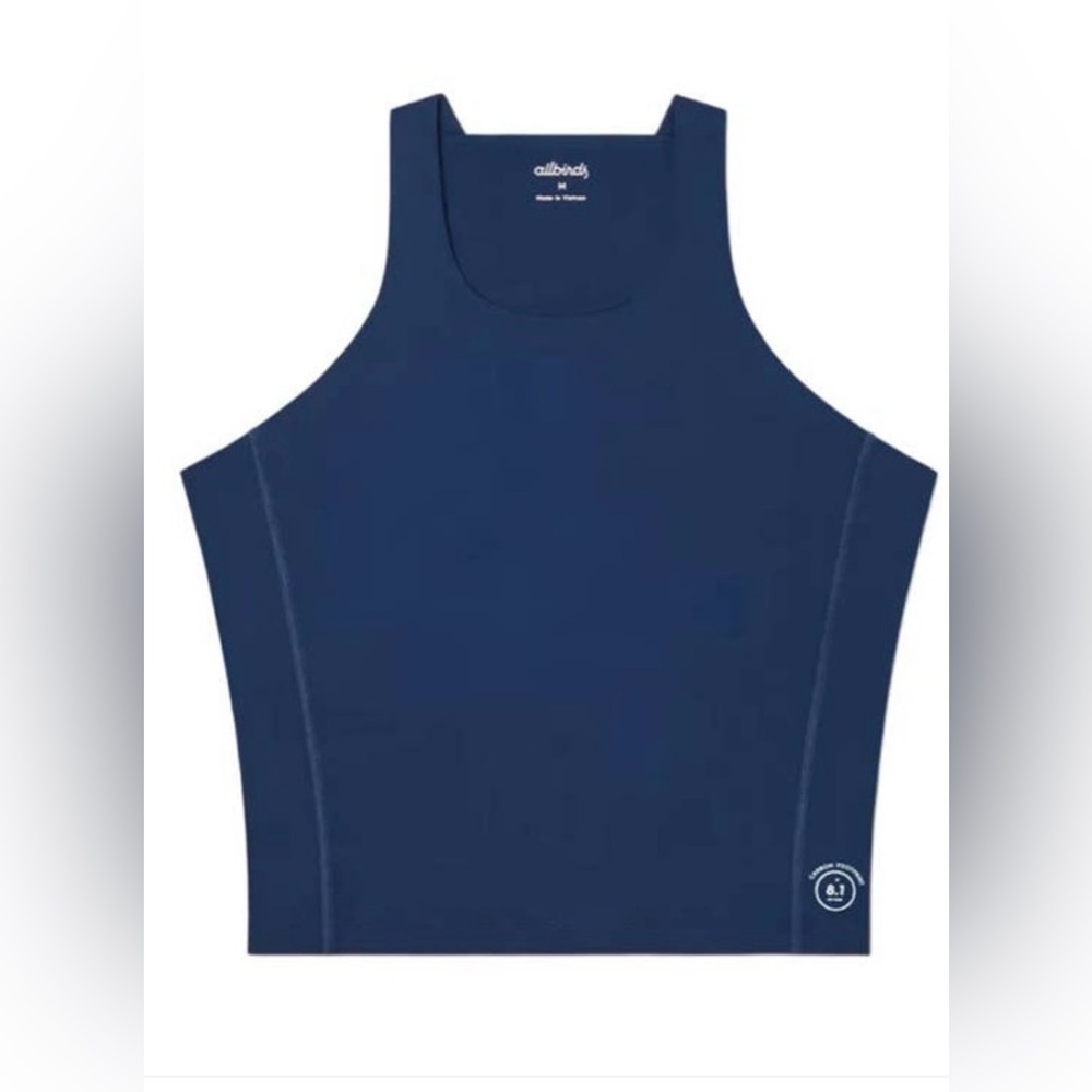 Allbirds blue tank top with built-in sports bra size XXL sustainable active